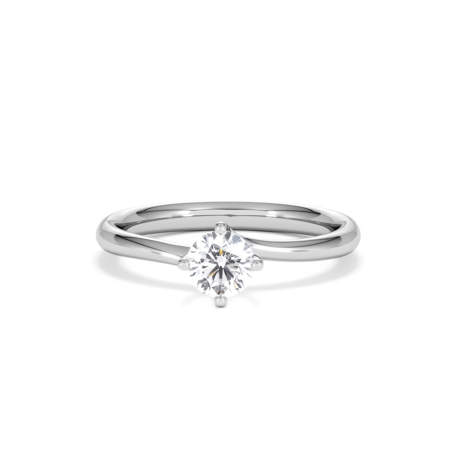 Platinum Half Carat Diamond Engagement Ring Lily Lab F/VS1 - Image 87