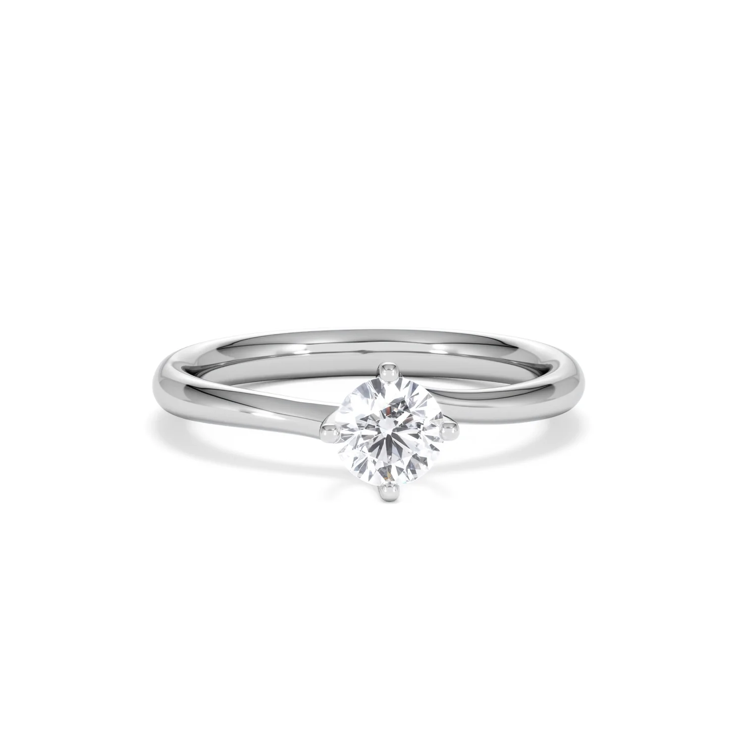 Platinum Half Carat Diamond Engagement Ring Lily Lab F/VS1 - Image 9
