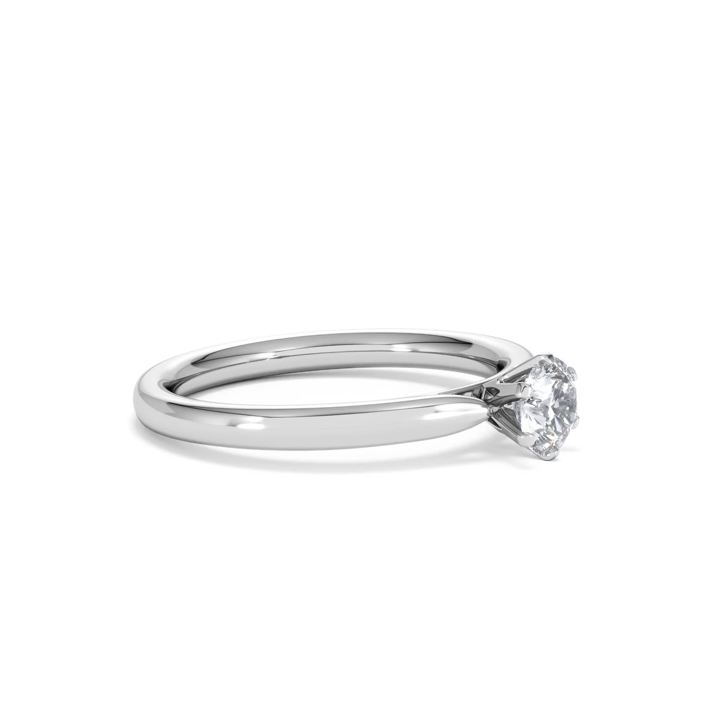 Platinum Half Carat Diamond Engagement Ring Low Chloe Lab F/VS1 - Image 20