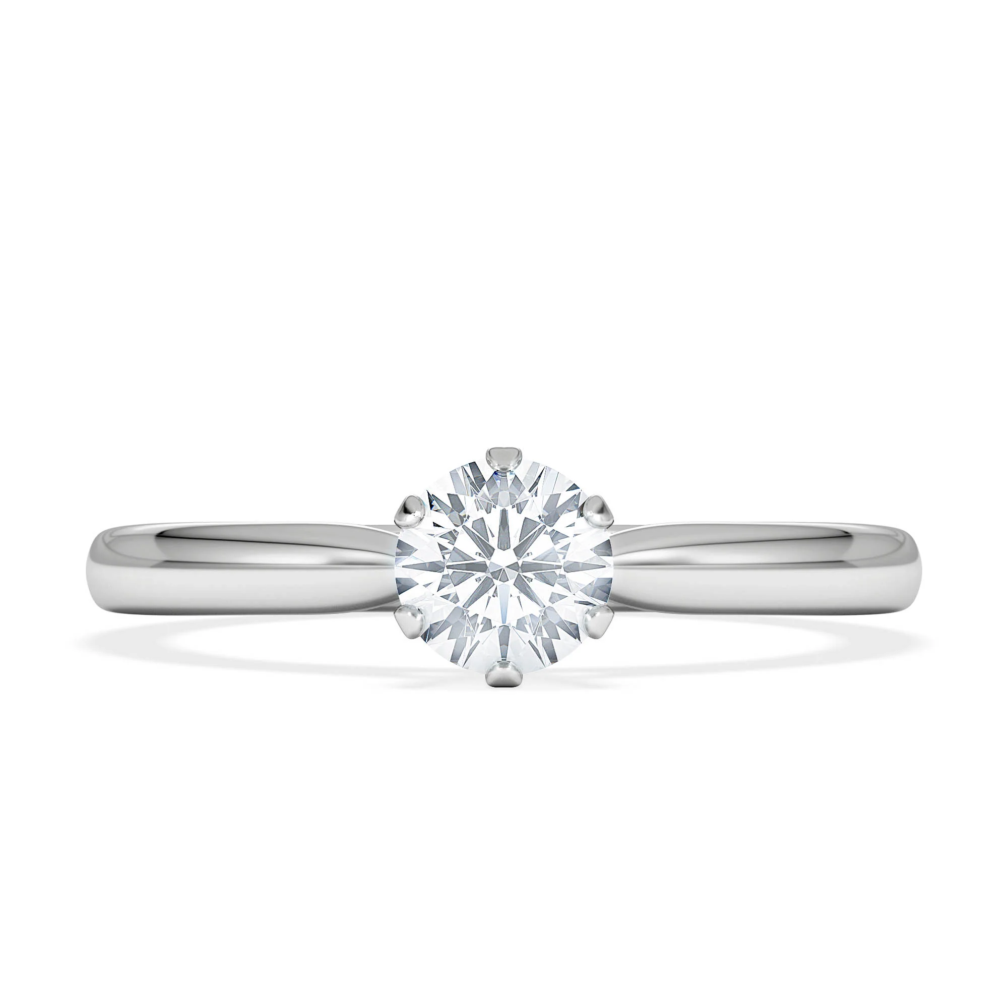 Platinum Half Carat Diamond Engagement Ring Low Chloe Lab F/VS1 - Image 6