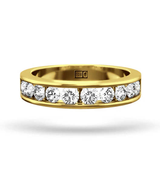 Rae 18K Gold Lab Diamond Half Band Eternity Ring 2.00CT G/VS - Image 2