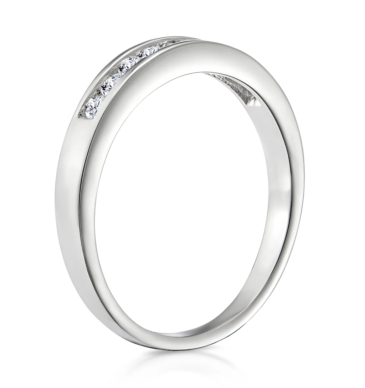 Rae Platinum Diamond Half Band Eternity Ring 0.25CT H/SI - Image 3