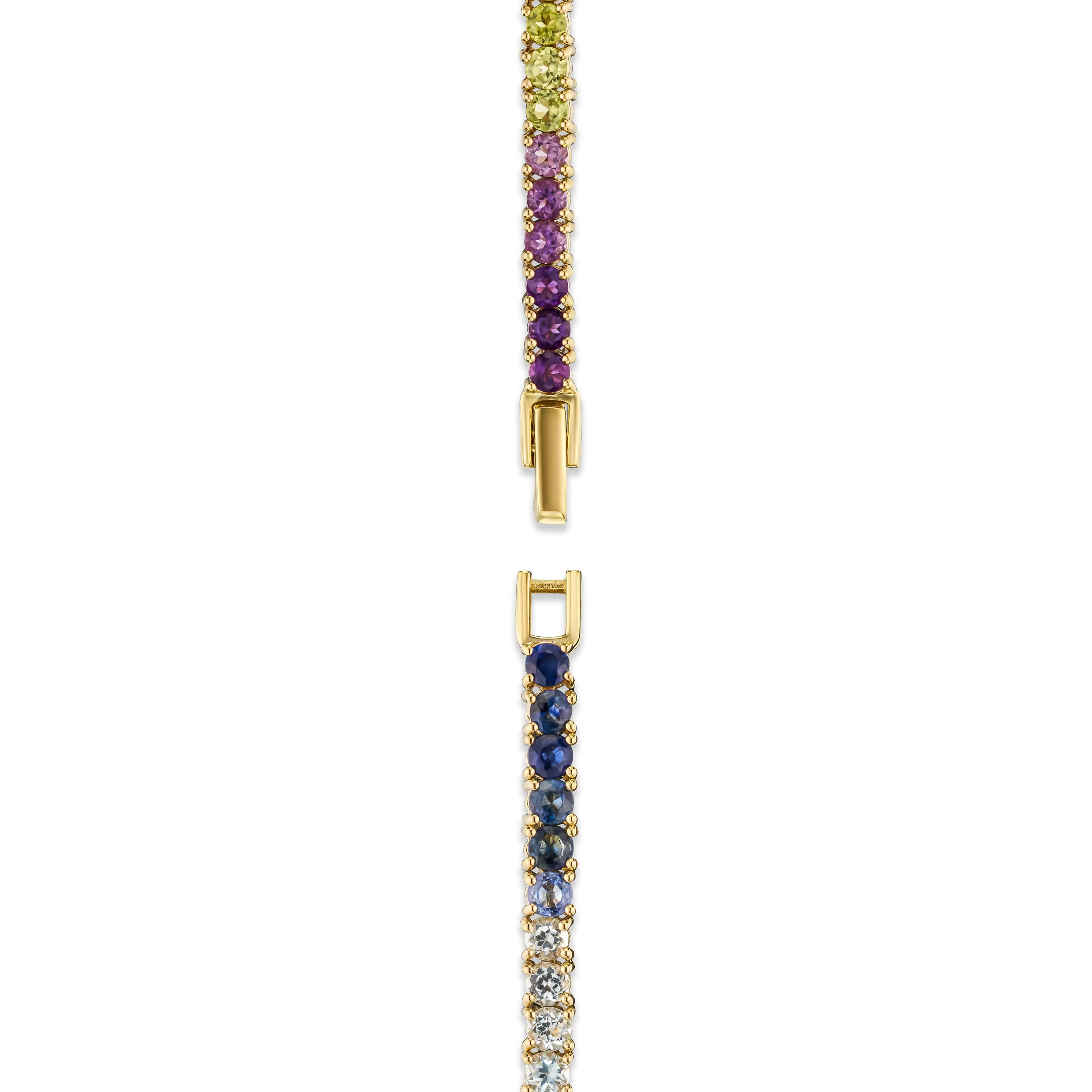 Rainbow Tennis Bracelet 7.50ct in 18K Gold Vermeil - Image 6