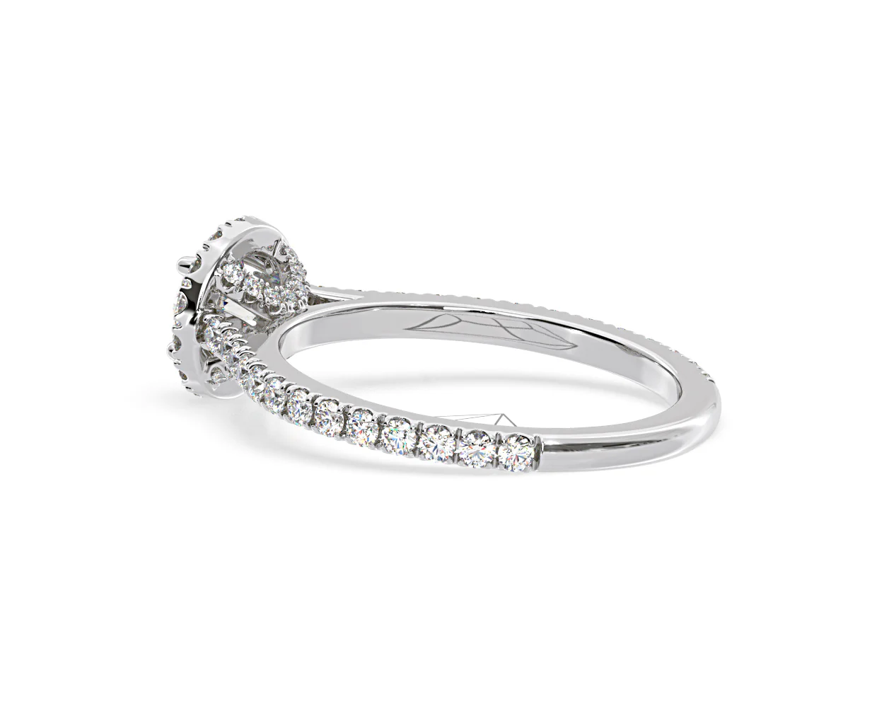 Reina Diamond Halo Engagement Ring in 18K White Gold 1.10ct G/SI2 - Image 115