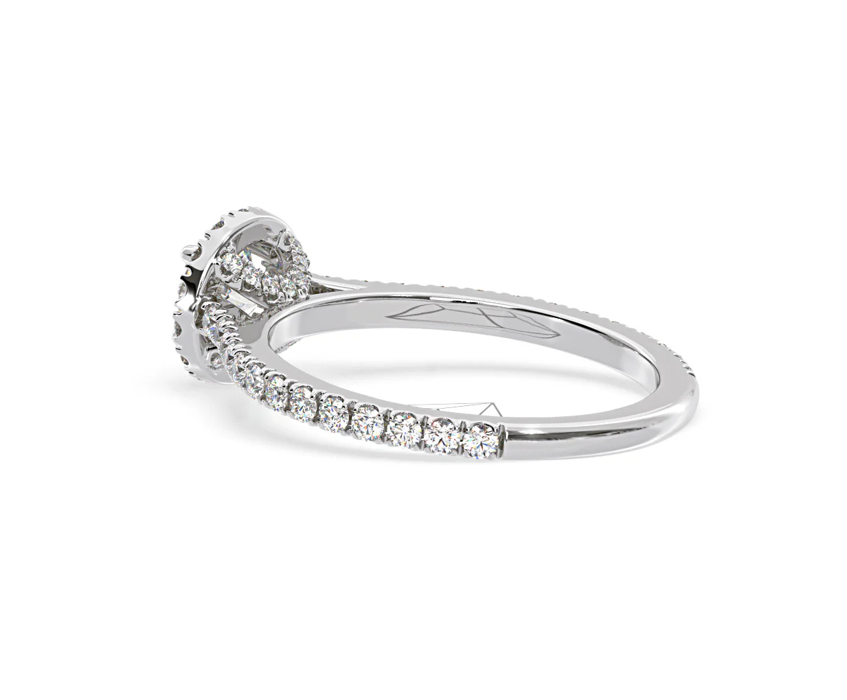 Reina Diamond Halo Engagement Ring in 18K White Gold 1.10ct G/SI2 - Image 116