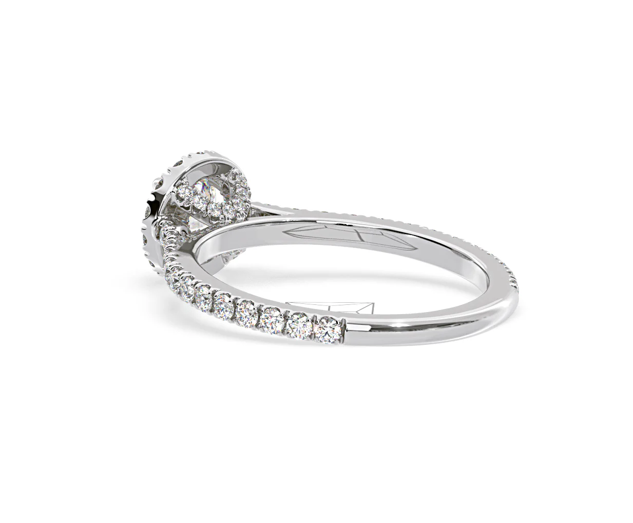 Reina Diamond Halo Engagement Ring in 18K White Gold 1.10ct G/SI2 - Image 118