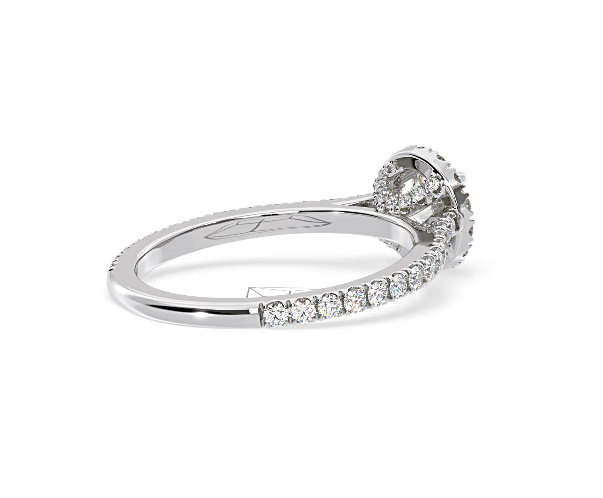 Reina Diamond Halo Engagement Ring in 18K White Gold 1.10ct G/SI2 - Image 138