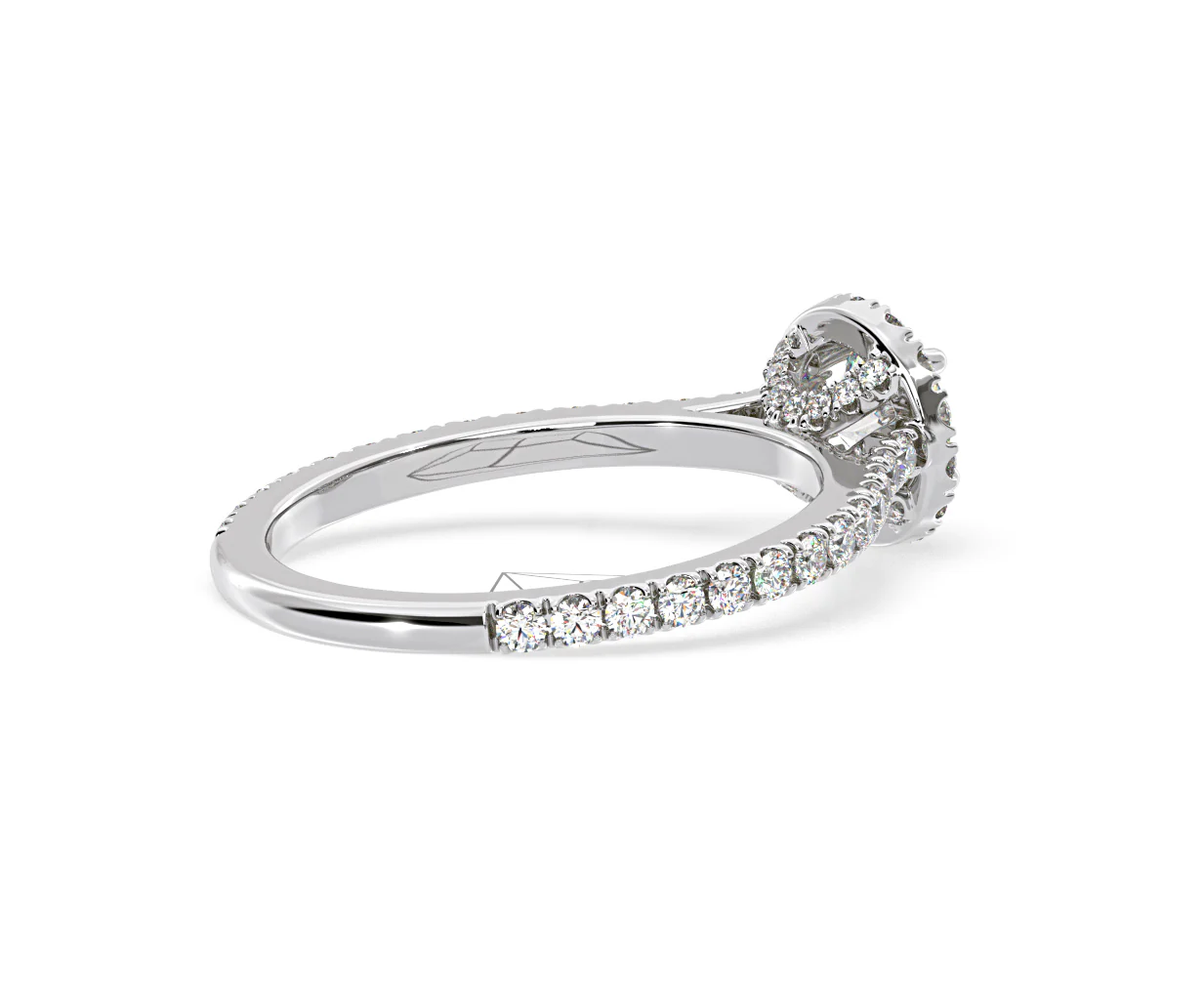 Reina Diamond Halo Engagement Ring in 18K White Gold 1.10ct G/SI2 - Image 139