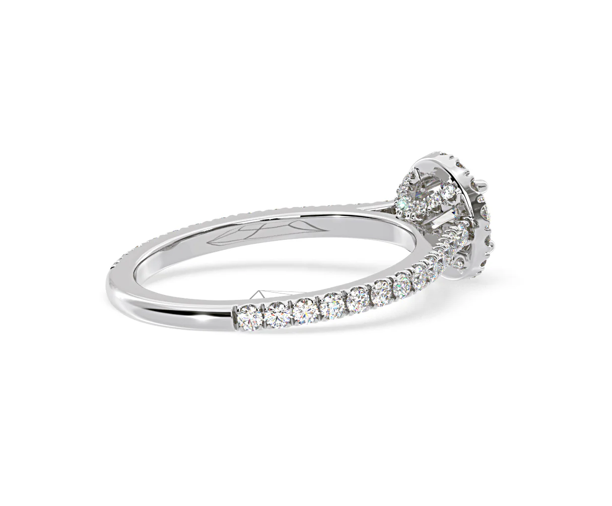 Reina Diamond Halo Engagement Ring in 18K White Gold 1.10ct G/SI2 - Image 140