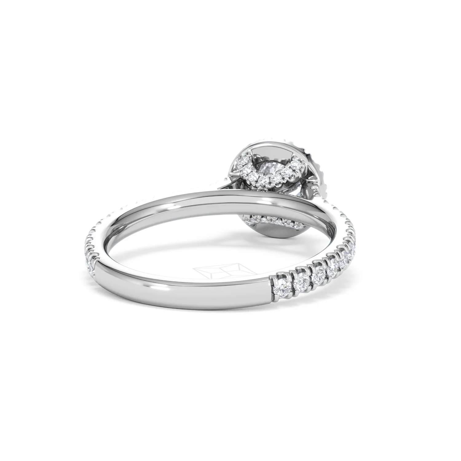 Reina Diamond Halo Engagement Ring in 18K White Gold 1.10ct G/SI2 - Image 43