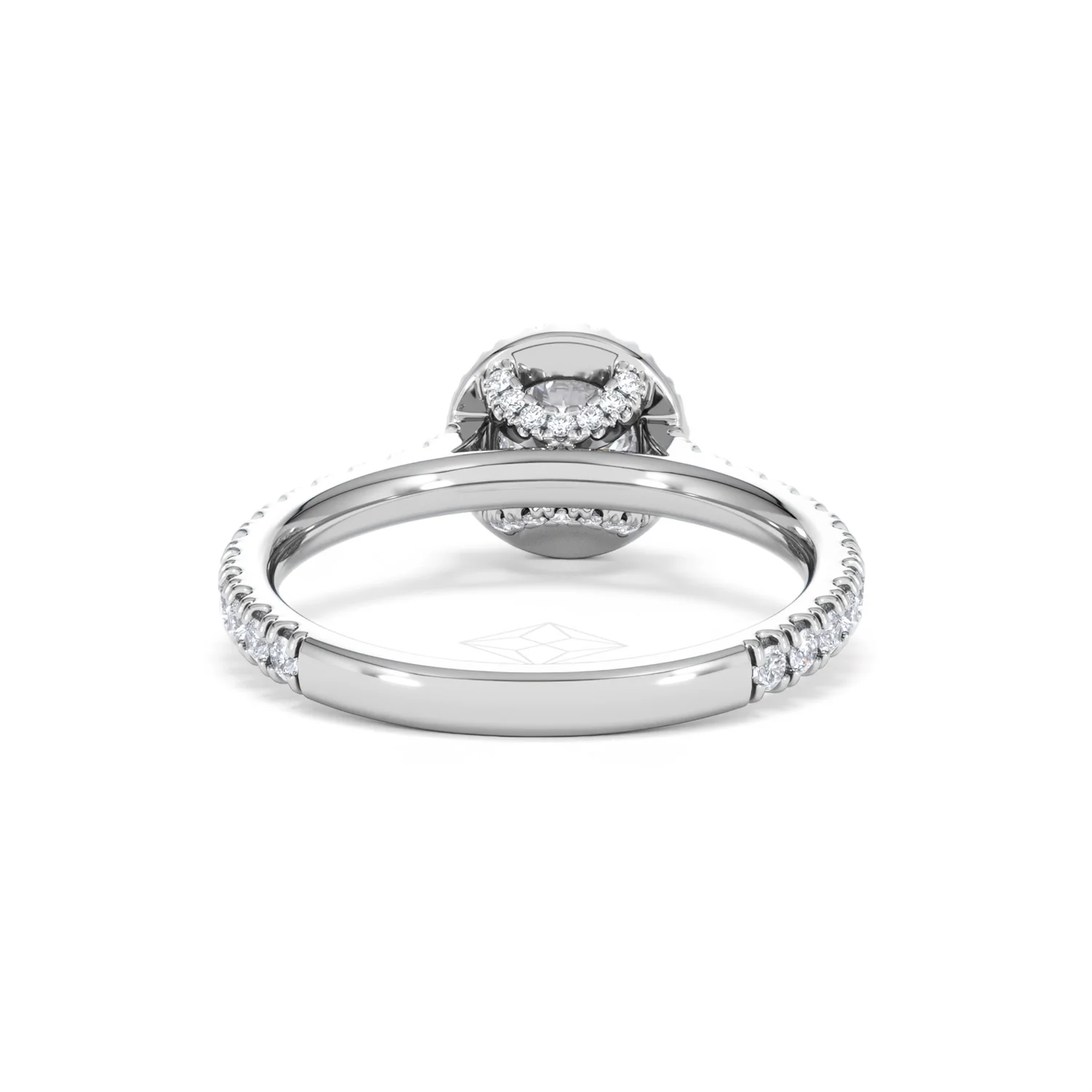 Reina Diamond Halo Engagement Ring in 18K White Gold 1.10ct G/SI2 - Image 47