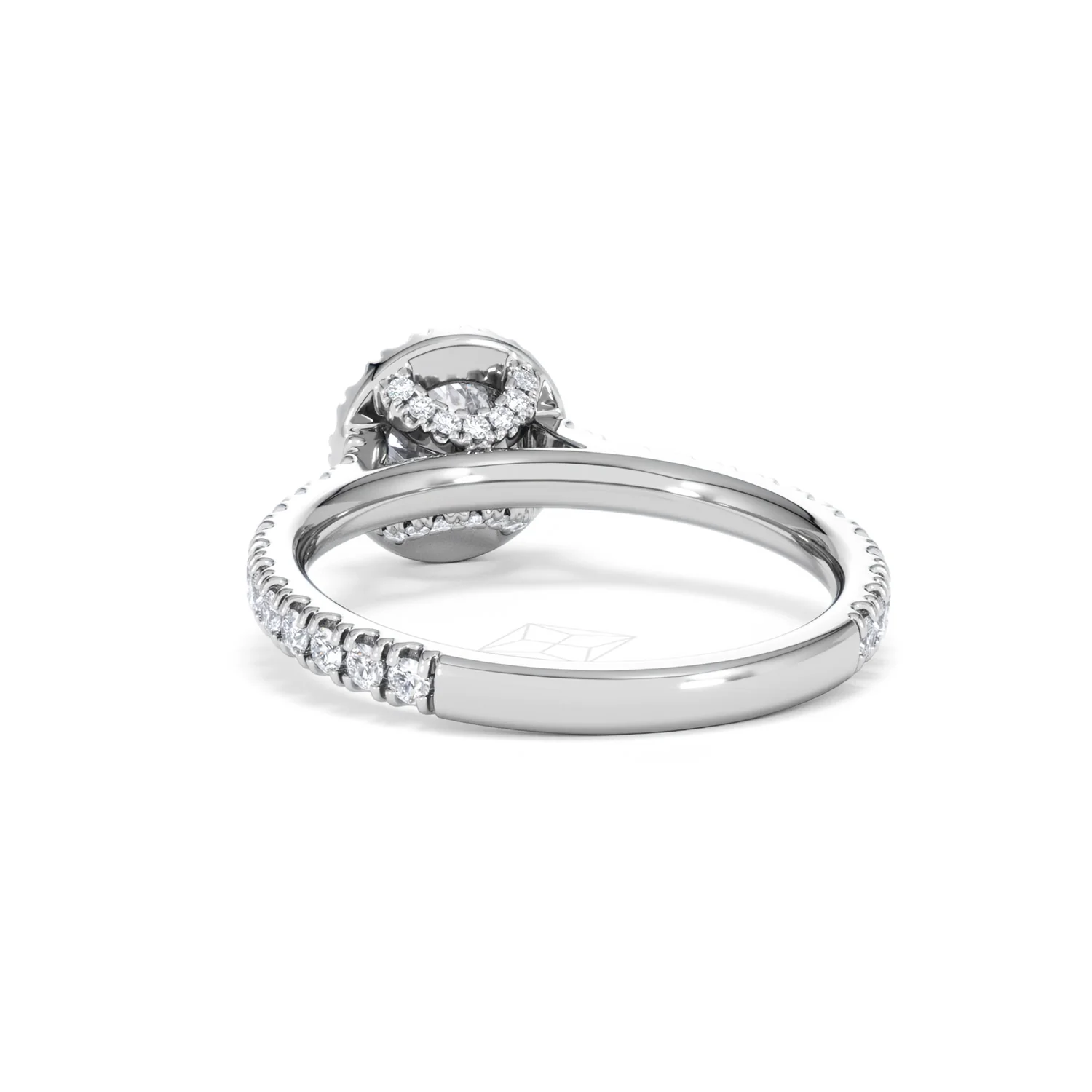 Reina Diamond Halo Engagement Ring in 18K White Gold 1.10ct G/SI2 - Image 52