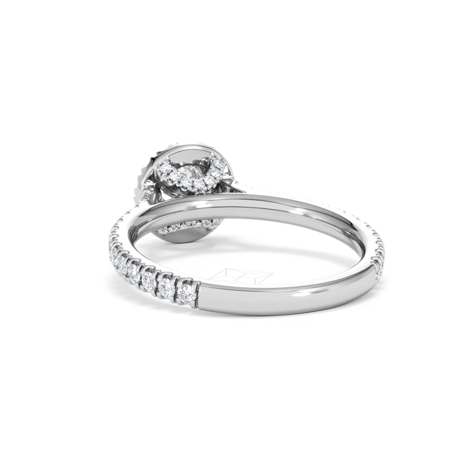 Reina Diamond Halo Engagement Ring in 18K White Gold 1.10ct G/SI2 - Image 53