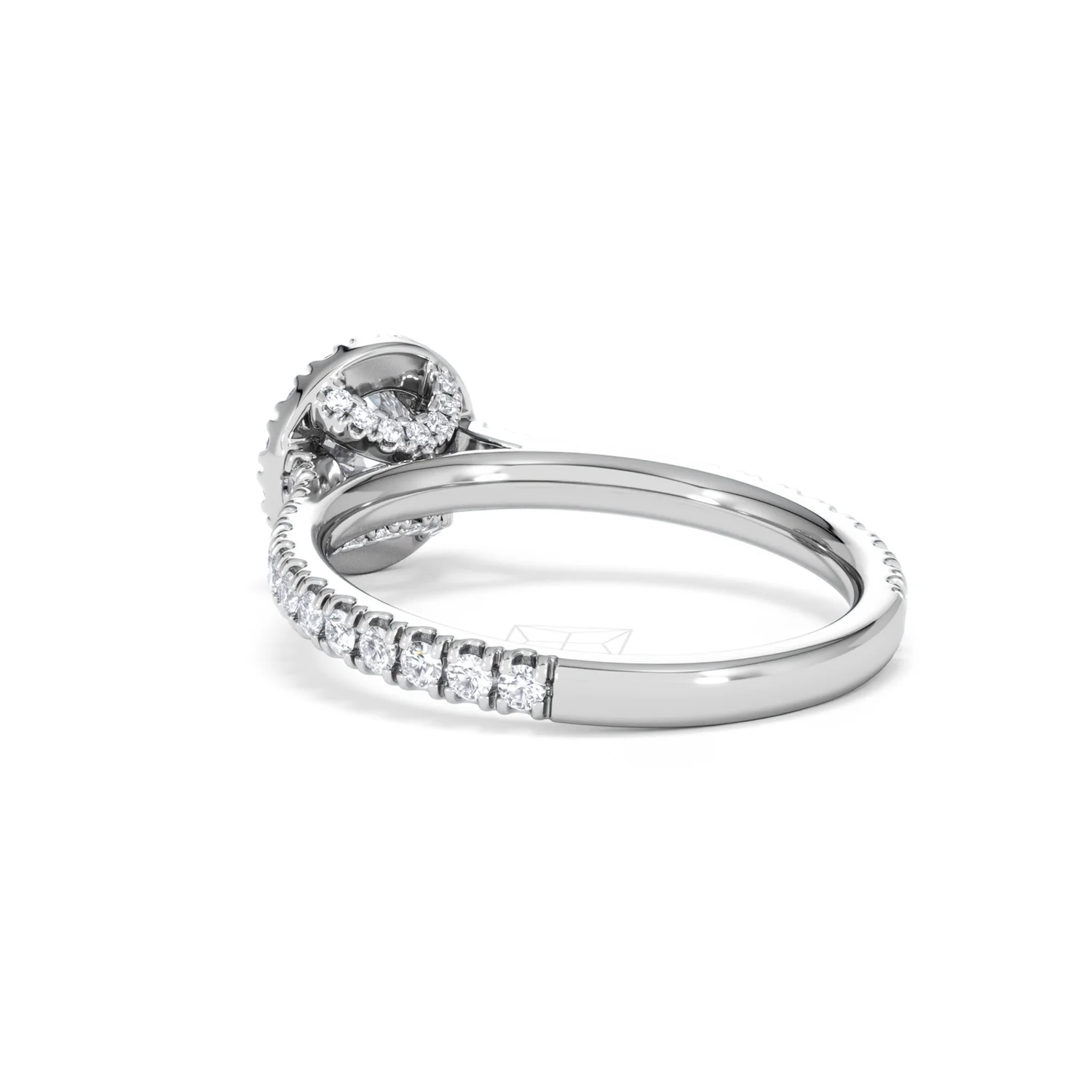 Reina Diamond Halo Engagement Ring in 18K White Gold 1.10ct G/SI2 - Image 56