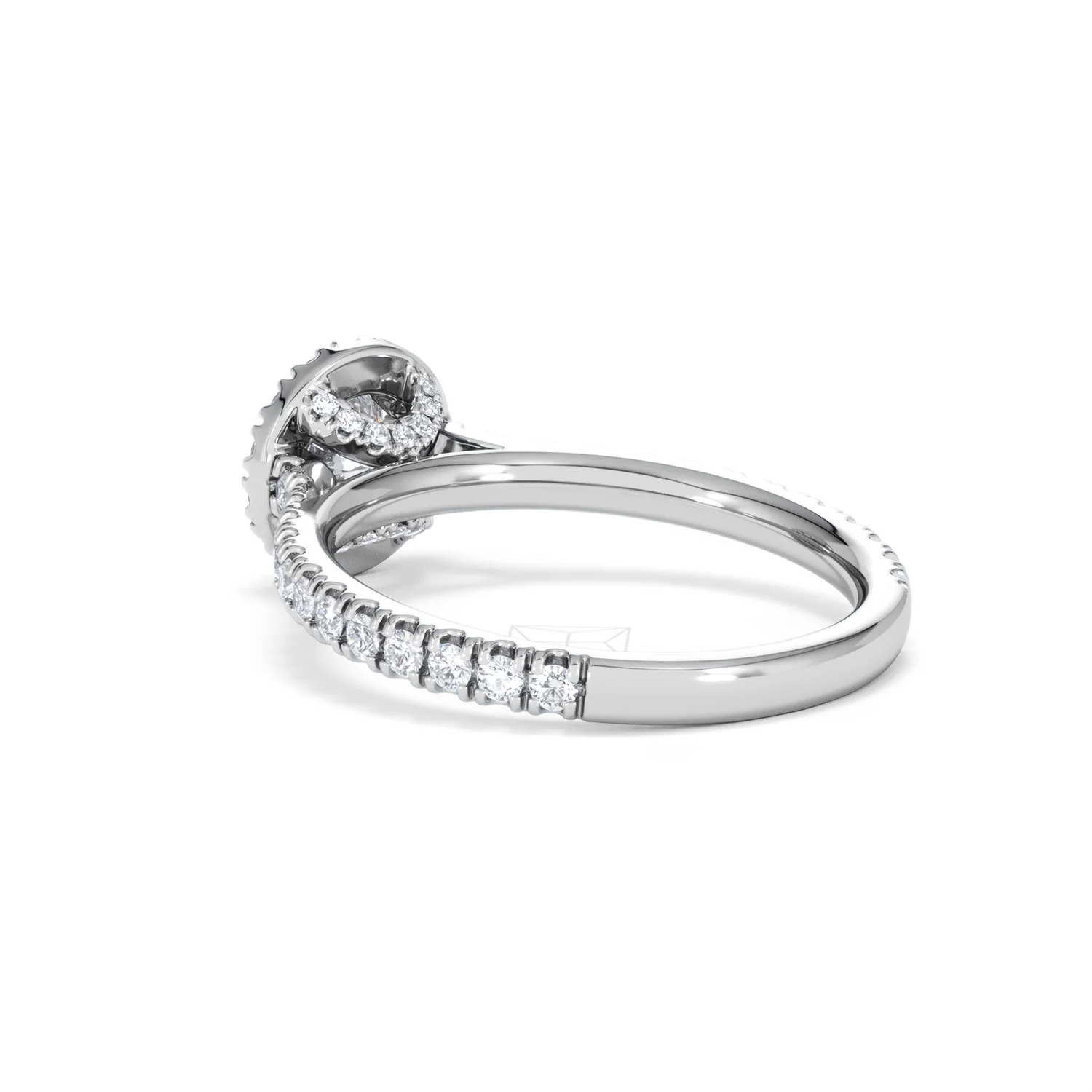 Reina Diamond Halo Engagement Ring in 18K White Gold 1.10ct G/SI2 - Image 57