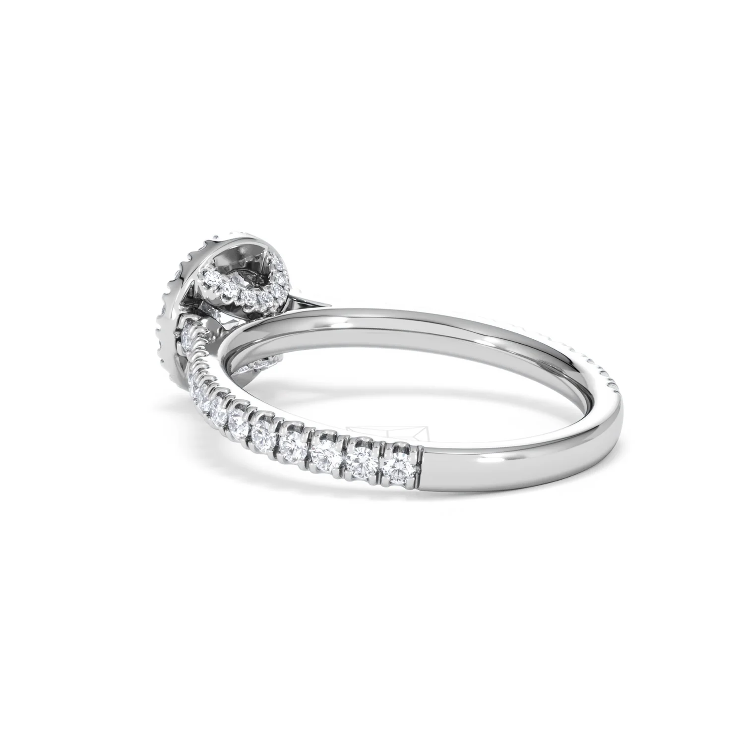 Reina Diamond Halo Engagement Ring in 18K White Gold 1.10ct G/SI2 - Image 58