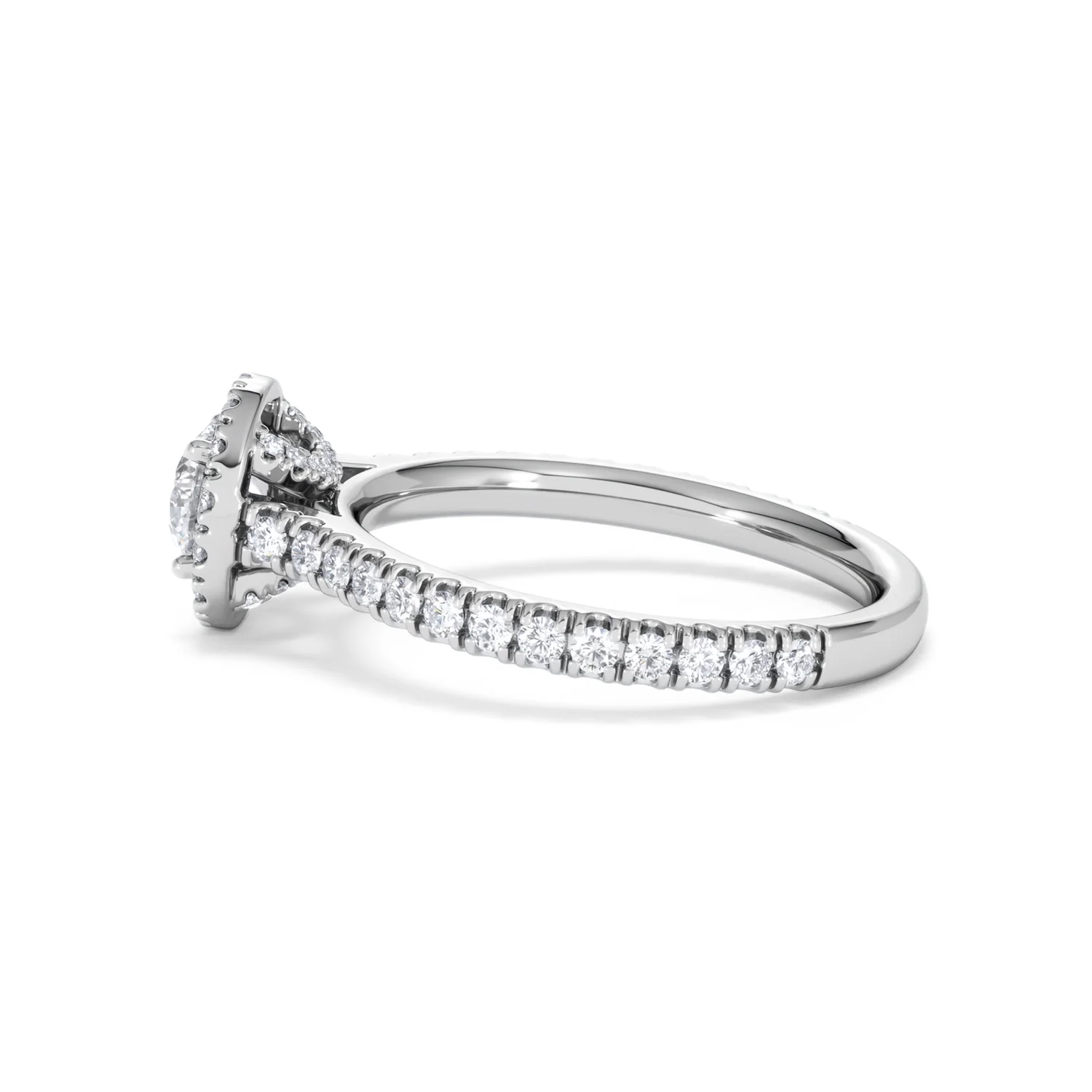 Reina Diamond Halo Engagement Ring in 18K White Gold 1.10ct G/SI2 - Image 66