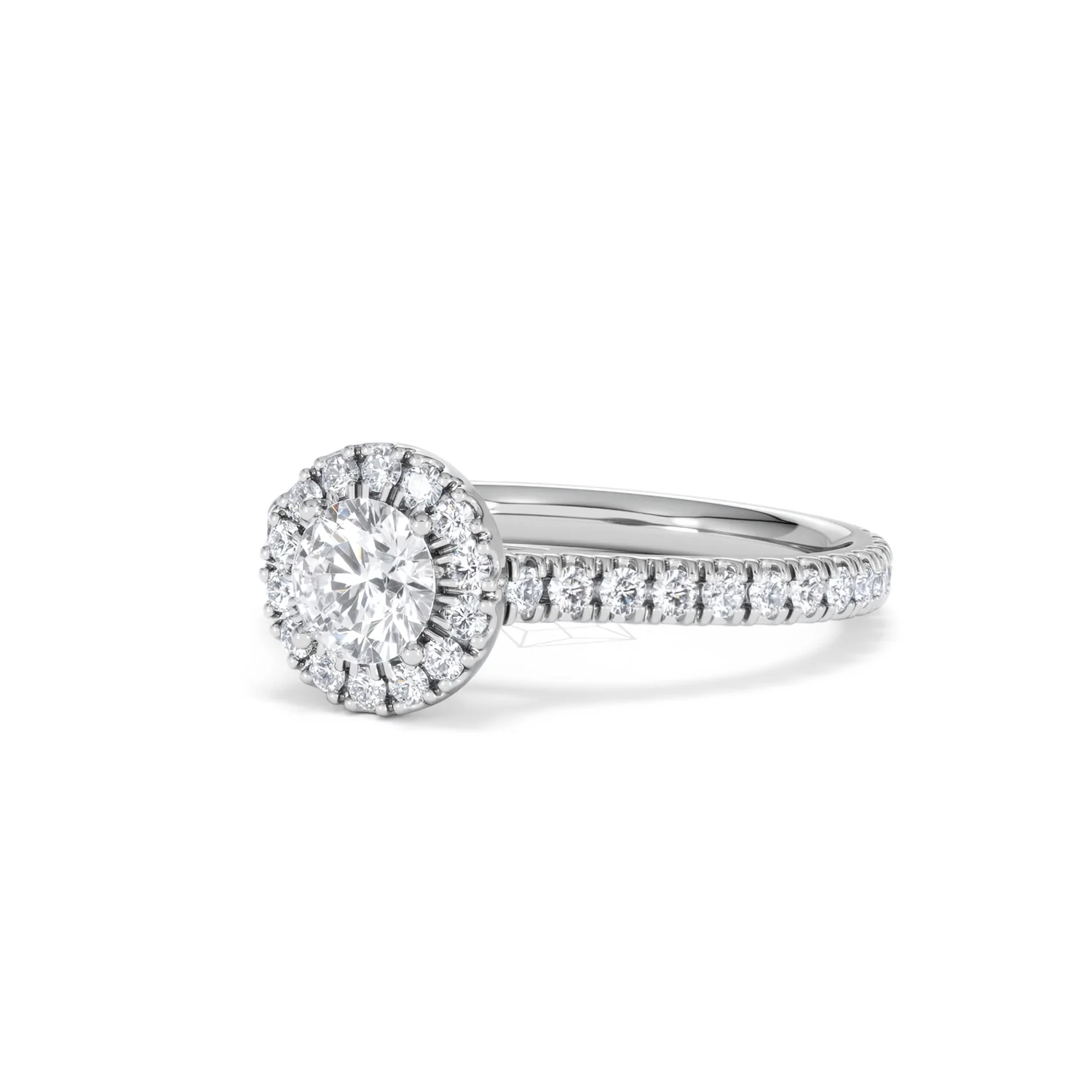 Reina Diamond Halo Engagement Ring in 18K White Gold 1.10ct G/SI2 - Image 81