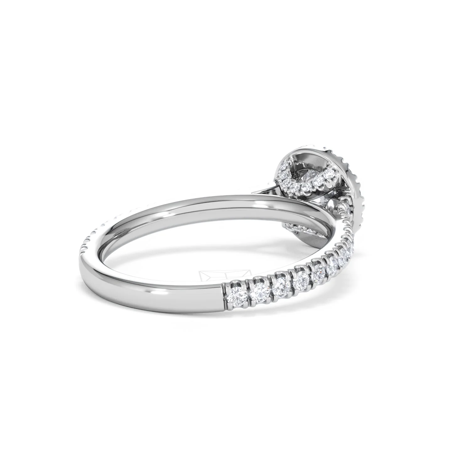 Reina Diamond Halo Engagement Ring in Platinum 1.10ct G/SI2 - Image 39