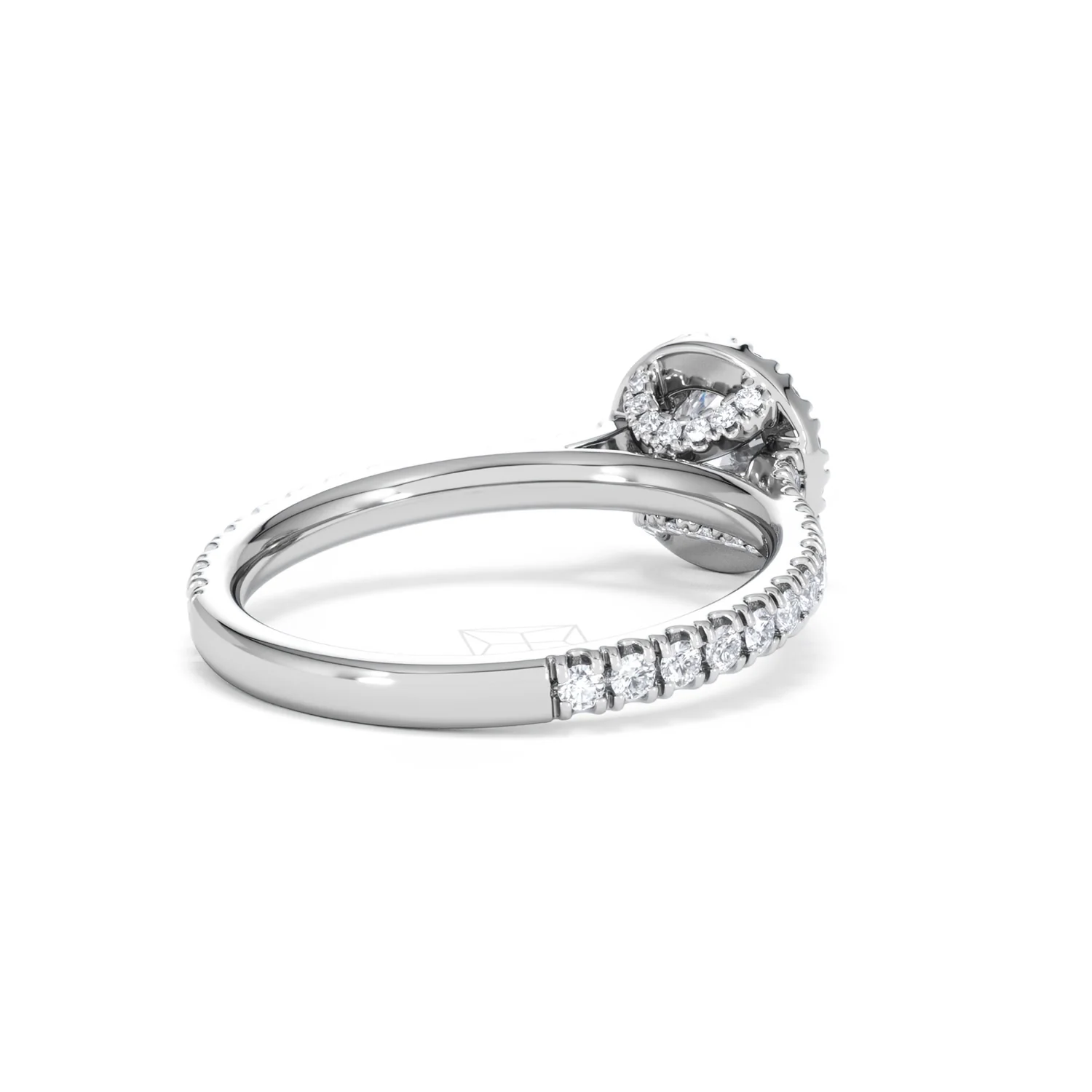 Reina Diamond Halo Engagement Ring in Platinum 1.10ct G/SI2 - Image 40