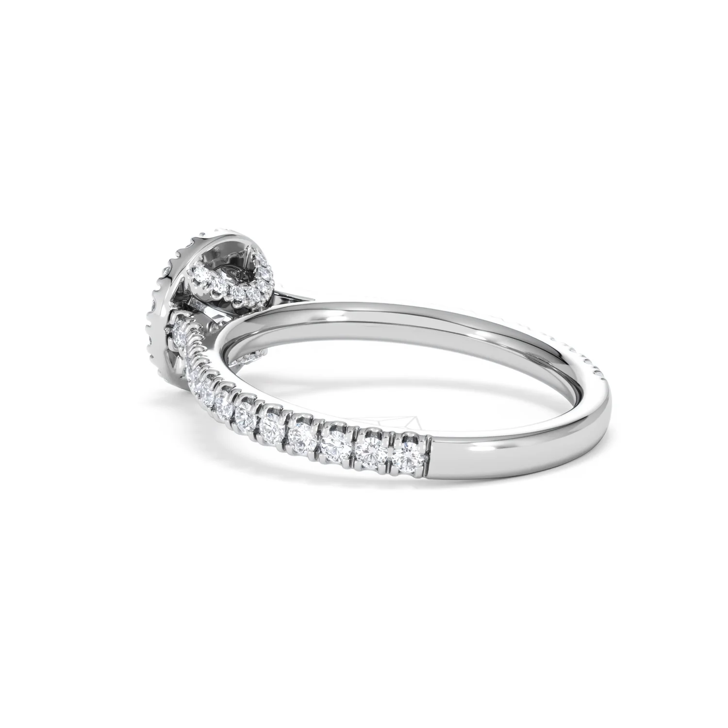 Reina Diamond Halo Engagement Ring in Platinum 1.10ct G/SI2 - Image 59
