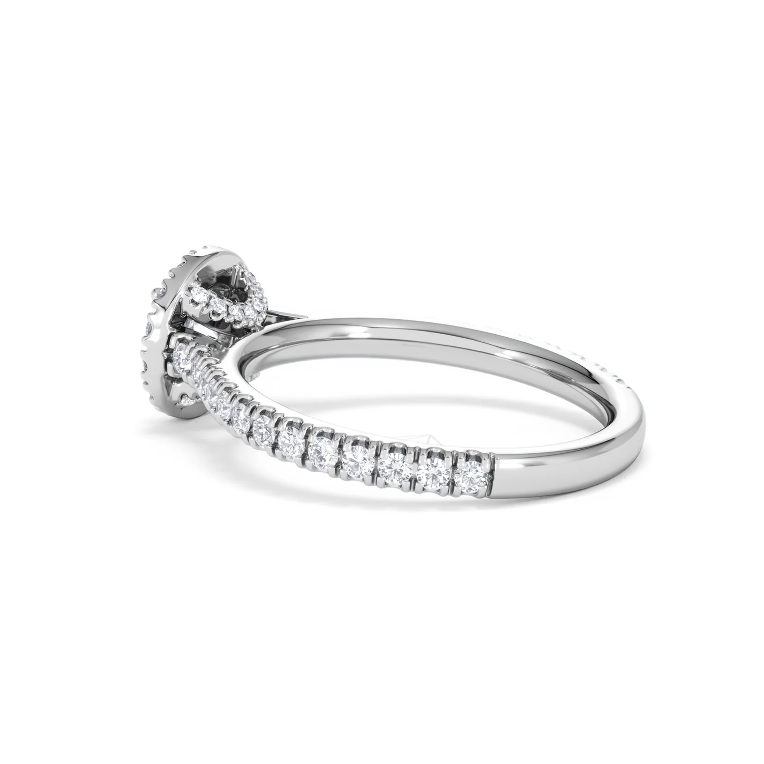 Reina Diamond Halo Engagement Ring in Platinum 1.10ct G/SI2 - Image 61