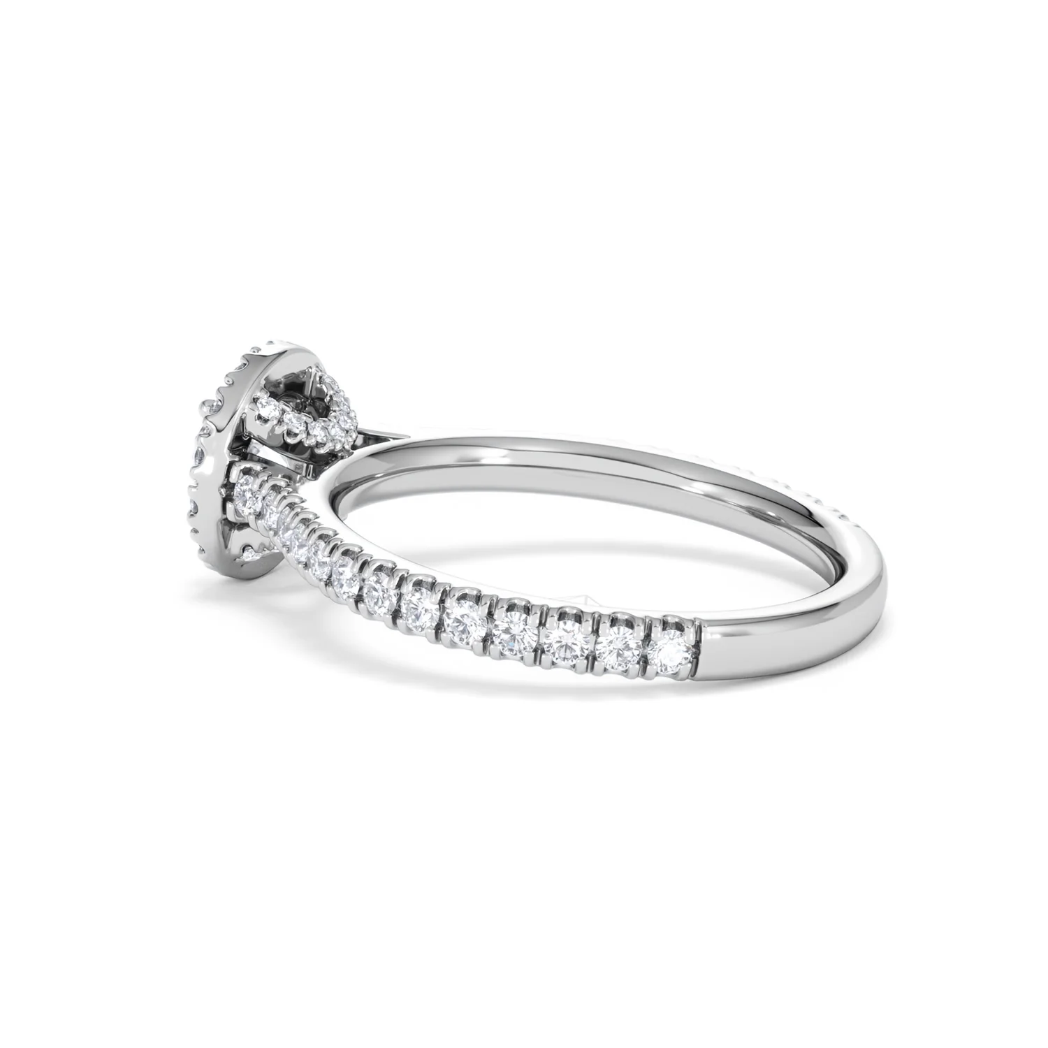 Reina Diamond Halo Engagement Ring in Platinum 1.10ct G/SI2 - Image 62