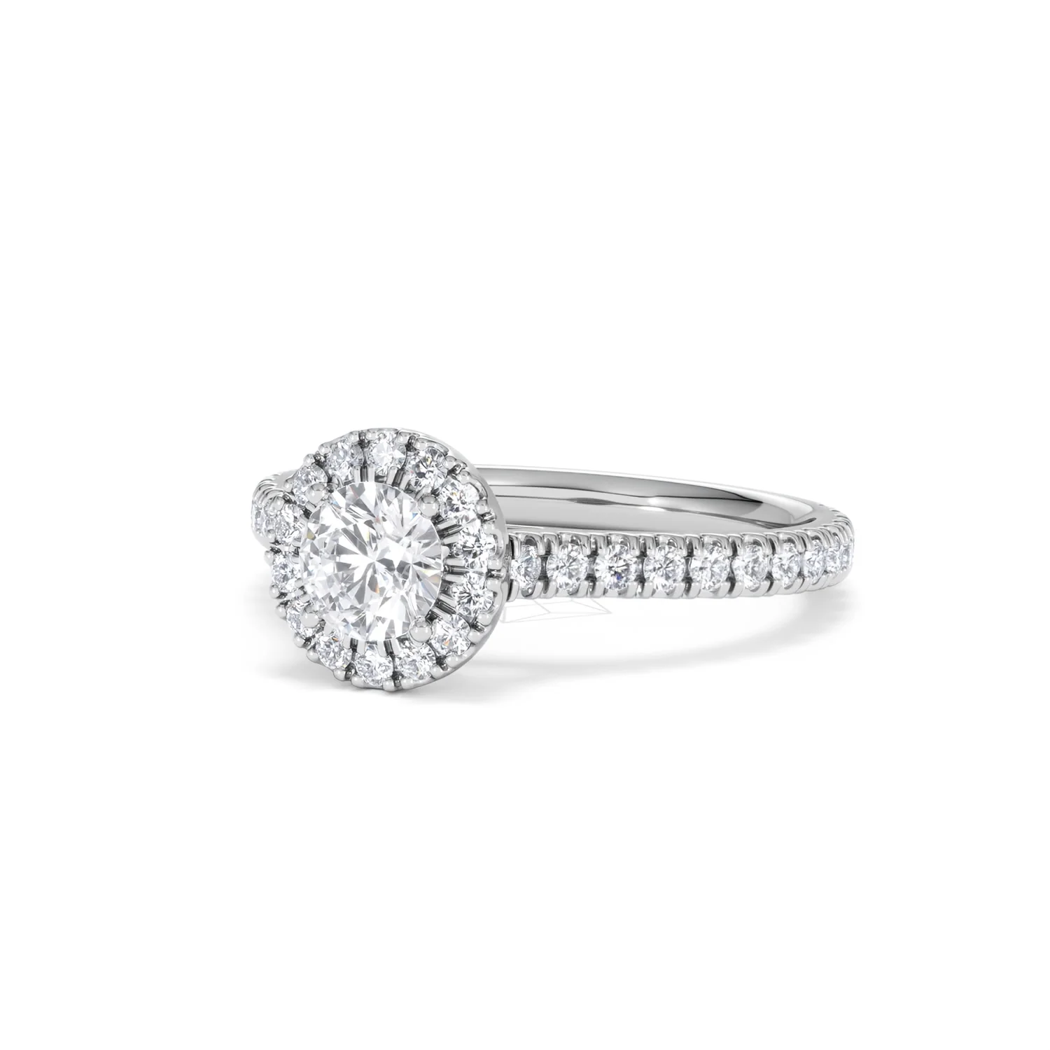 Reina Diamond Halo Engagement Ring in Platinum 1.10ct G/SI2 - Image 82