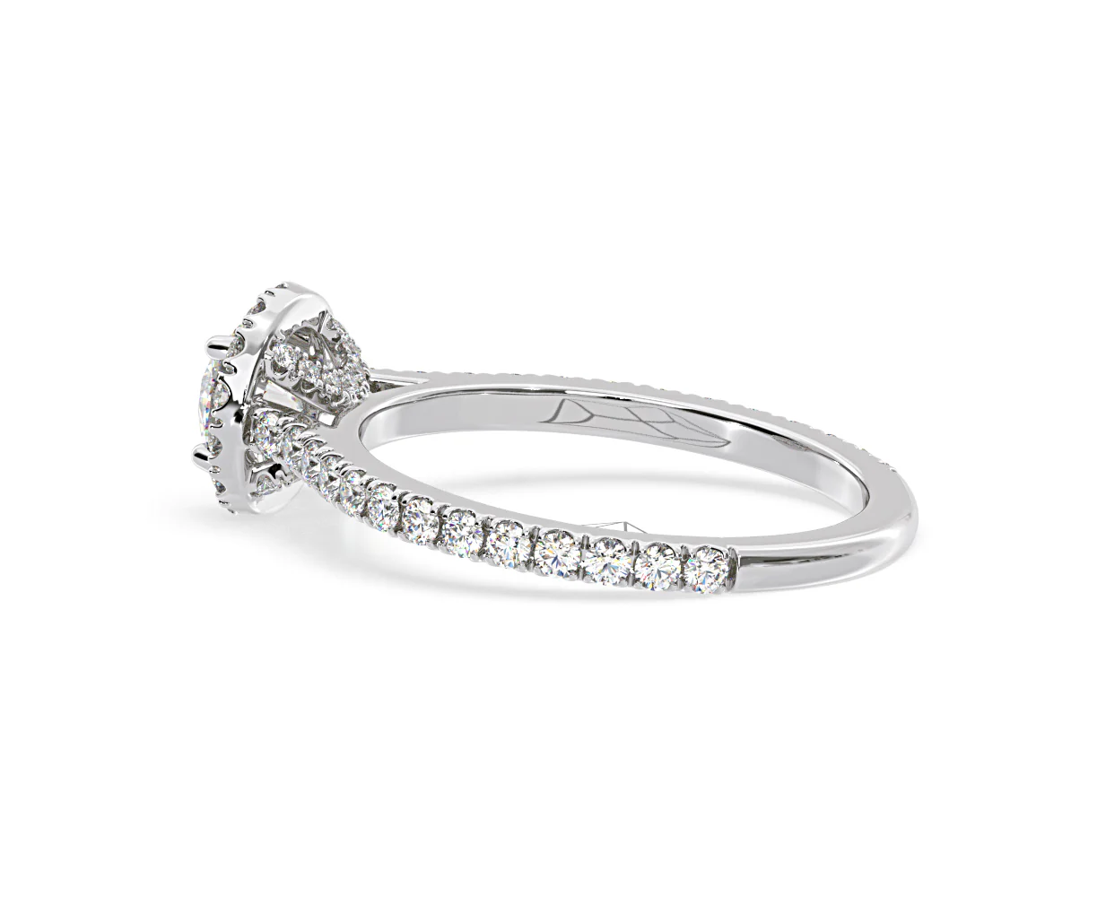 Reina GIA Diamond Halo Engagement Ring in Platinum 1.40ct G/VS1 - Image 32