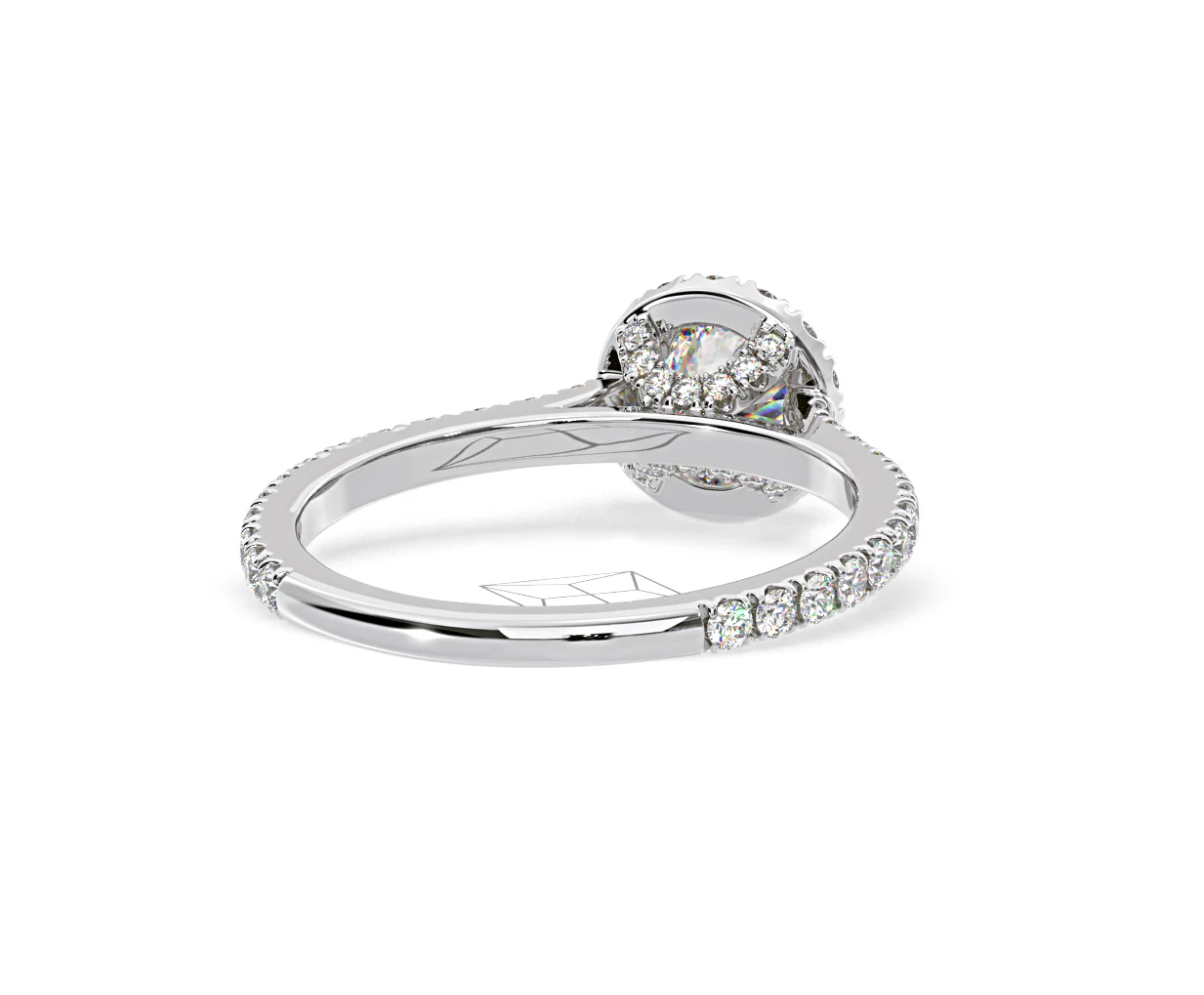 Reina GIA Diamond Halo Engagement Ring in Platinum 1.40ct G/VS1 - Image 51