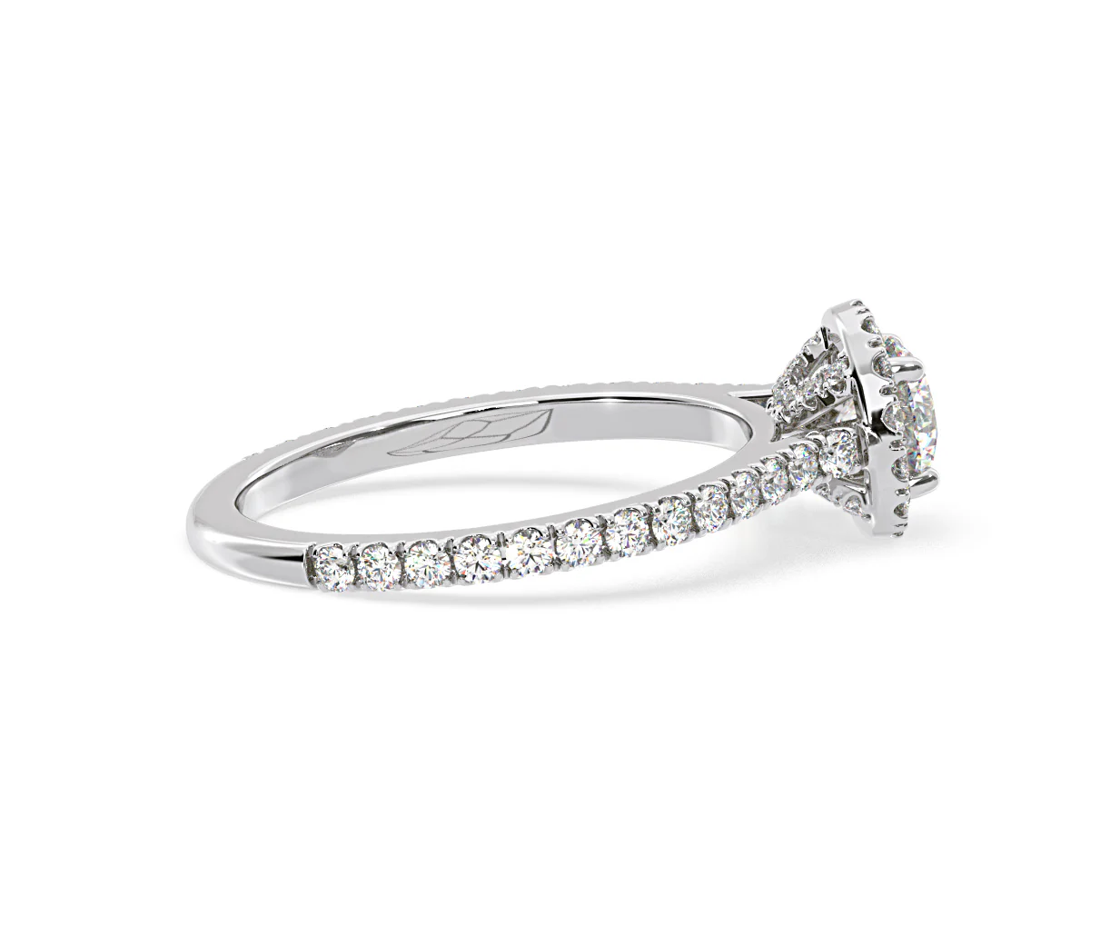Reina GIA Diamond Halo Engagement Ring in Platinum 1.40ct G/VS1 - Image 64