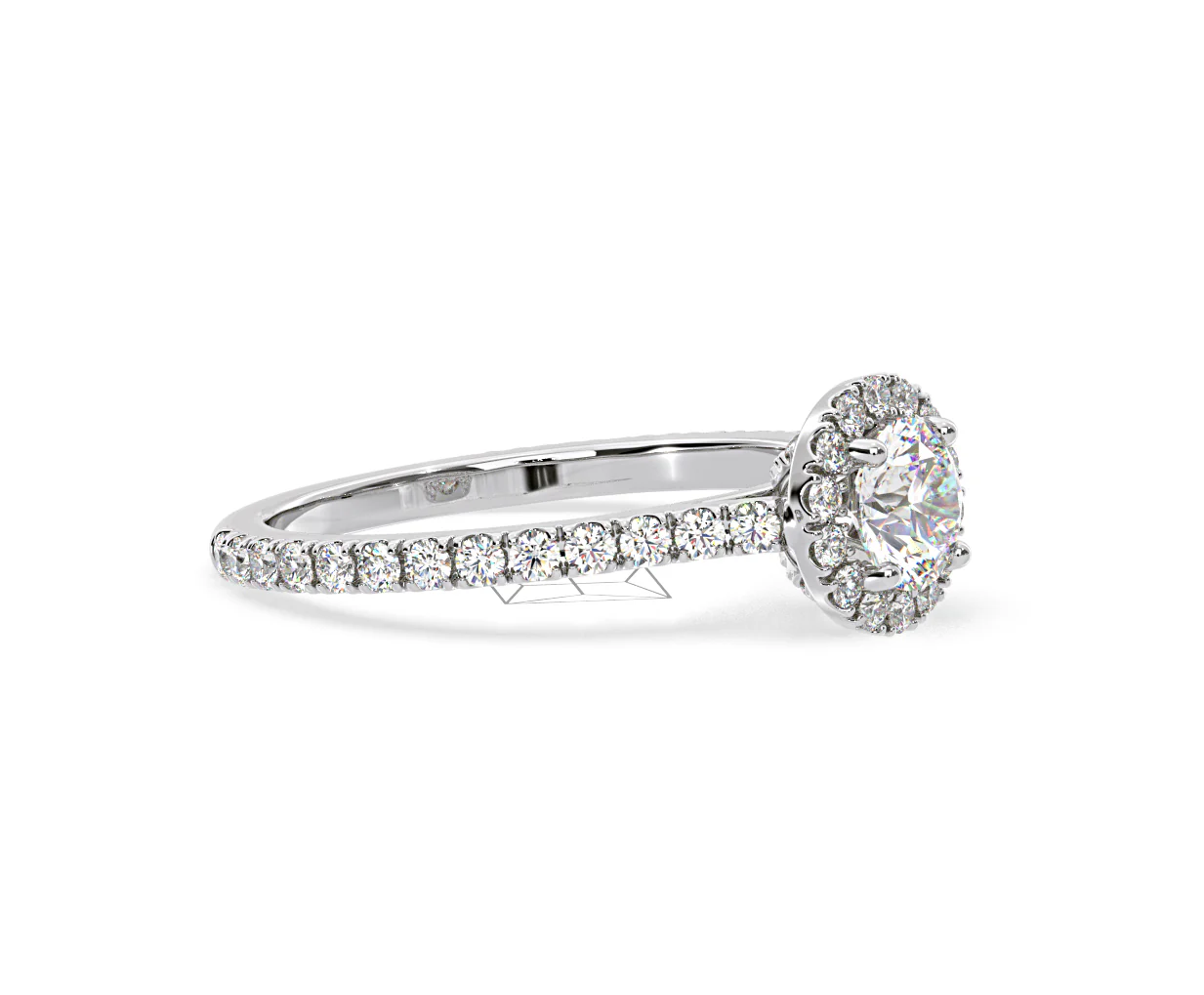 Reina GIA Diamond Halo Engagement Ring in Platinum 1.40ct G/VS1 - Image 74