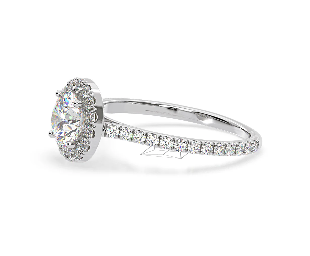 Reina GIA Diamond Halo Engagement Ring in Platinum 1.80ct G/SI2 - Image 102