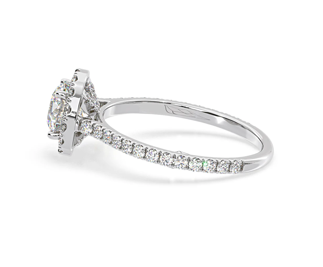 Reina GIA Diamond Halo Engagement Ring in Platinum 1.80ct G/SI2 - Image 109