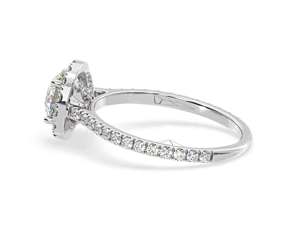 Reina GIA Diamond Halo Engagement Ring in Platinum 1.80ct G/SI2 - Image 111