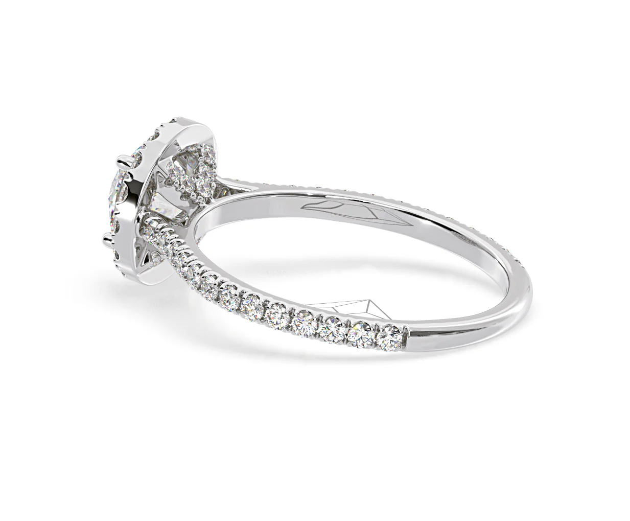 Reina GIA Diamond Halo Engagement Ring in Platinum 1.80ct G/SI2 - Image 114