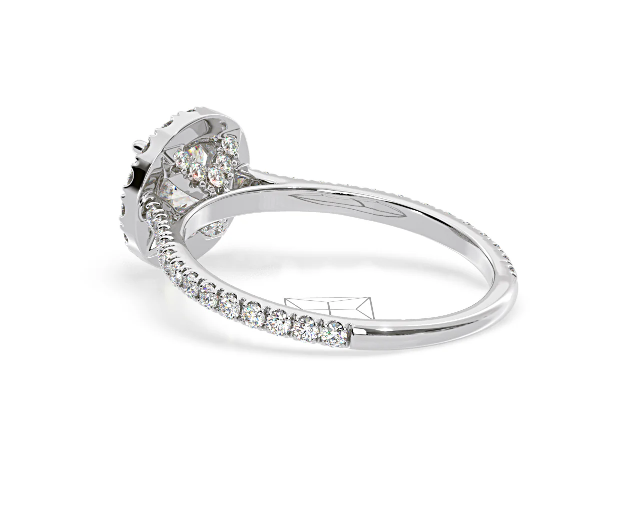 Reina GIA Diamond Halo Engagement Ring in Platinum 1.80ct G/SI2 - Image 117