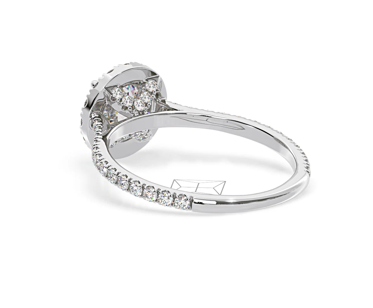 Reina GIA Diamond Halo Engagement Ring in Platinum 1.80ct G/SI2 - Image 119