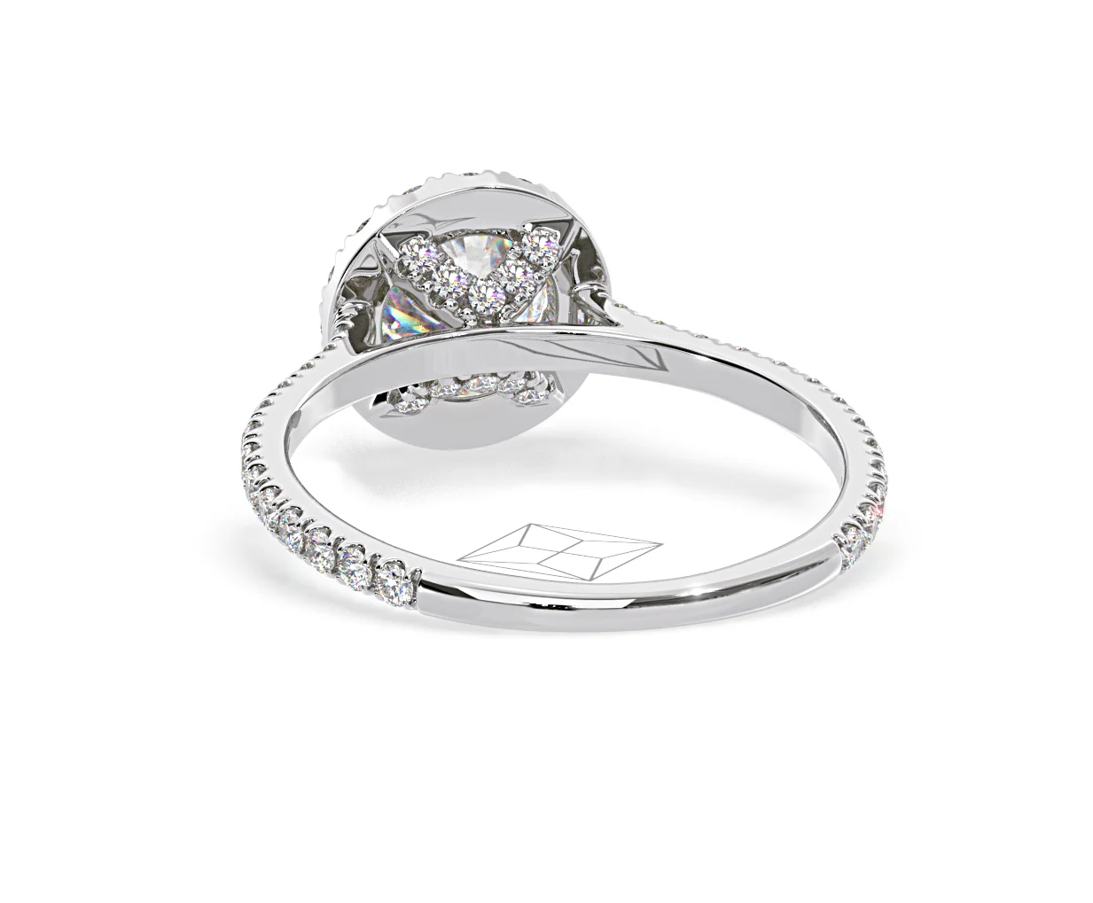 Reina GIA Diamond Halo Engagement Ring in Platinum 1.80ct G/SI2 - Image 124