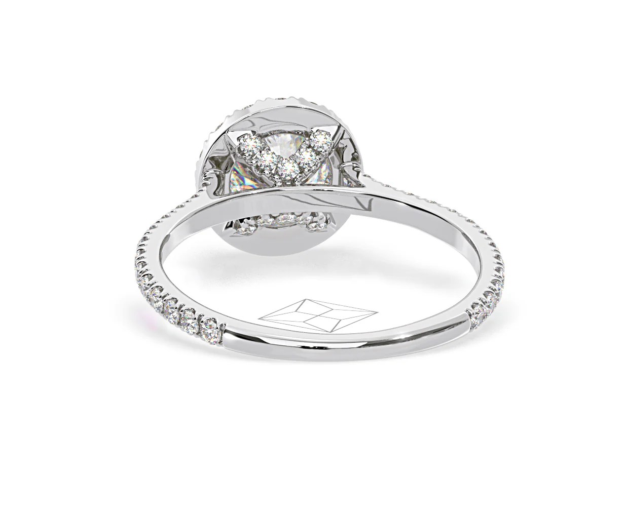 Reina GIA Diamond Halo Engagement Ring in Platinum 1.80ct G/SI2 - Image 125