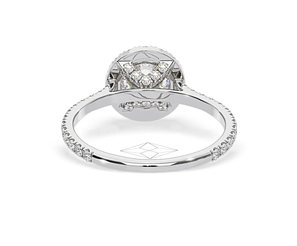 Reina GIA Diamond Halo Engagement Ring in Platinum 1.80ct G/SI2 - Image 127