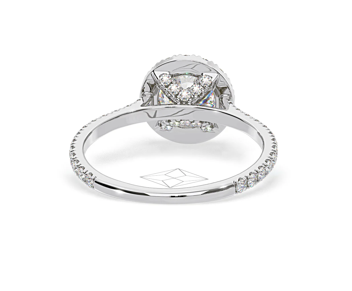 Reina GIA Diamond Halo Engagement Ring in Platinum 1.80ct G/SI2 - Image 129
