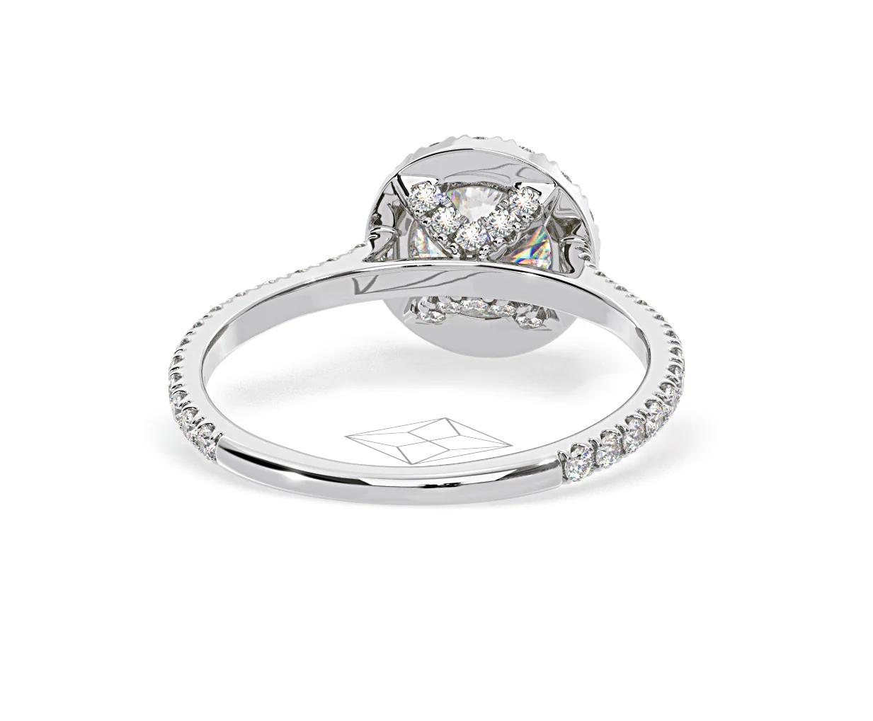 Reina GIA Diamond Halo Engagement Ring in Platinum 1.80ct G/SI2 - Image 130