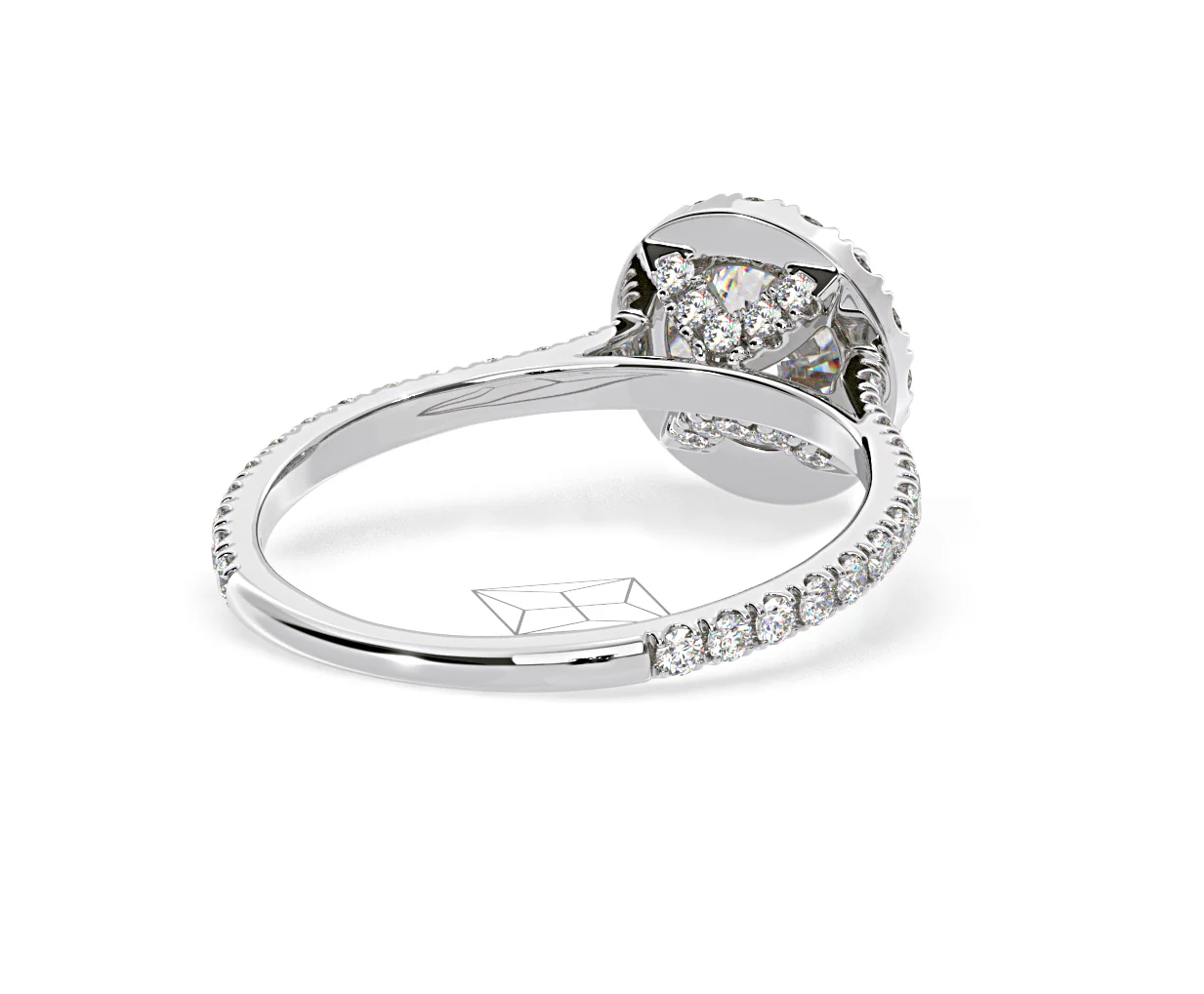 Reina GIA Diamond Halo Engagement Ring in Platinum 1.80ct G/SI2 - Image 134