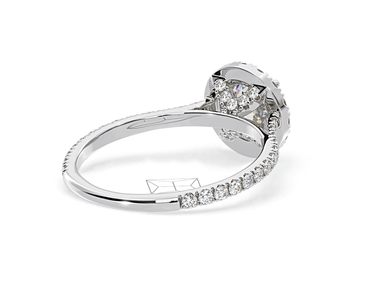 Reina GIA Diamond Halo Engagement Ring in Platinum 1.80ct G/SI2 - Image 136