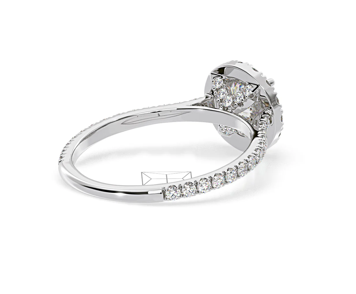 Reina GIA Diamond Halo Engagement Ring in Platinum 1.80ct G/SI2 - Image 137