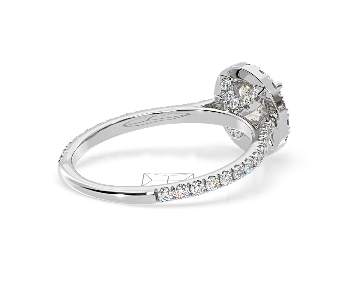 Reina GIA Diamond Halo Engagement Ring in Platinum 1.80ct G/SI2 - Image 138