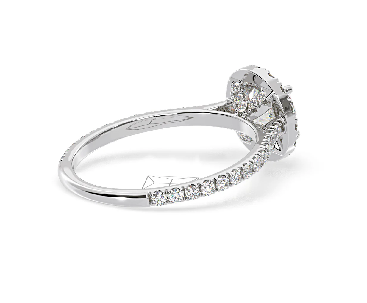 Reina GIA Diamond Halo Engagement Ring in Platinum 1.80ct G/SI2 - Image 139
