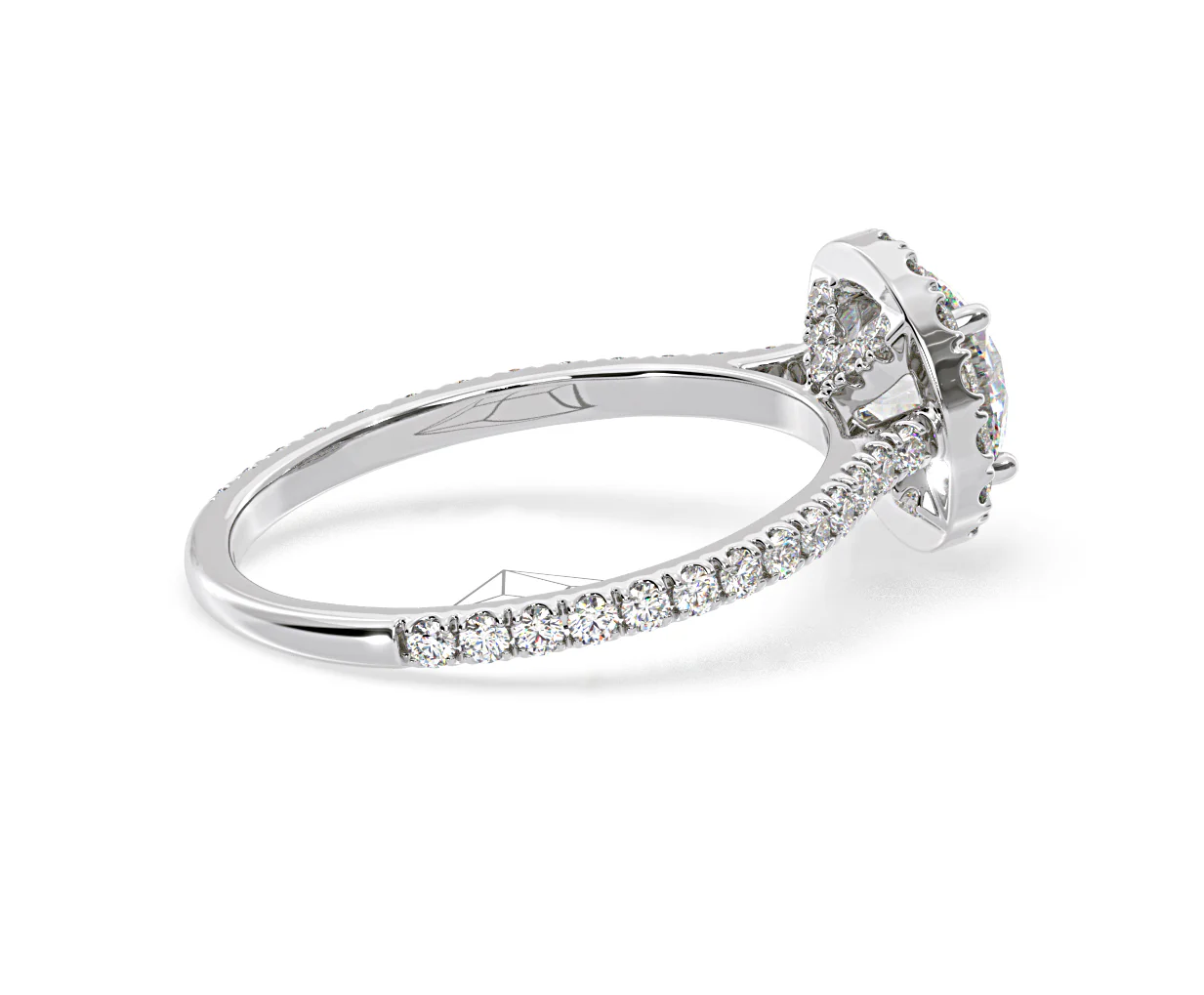 Reina GIA Diamond Halo Engagement Ring in Platinum 1.80ct G/SI2 - Image 142