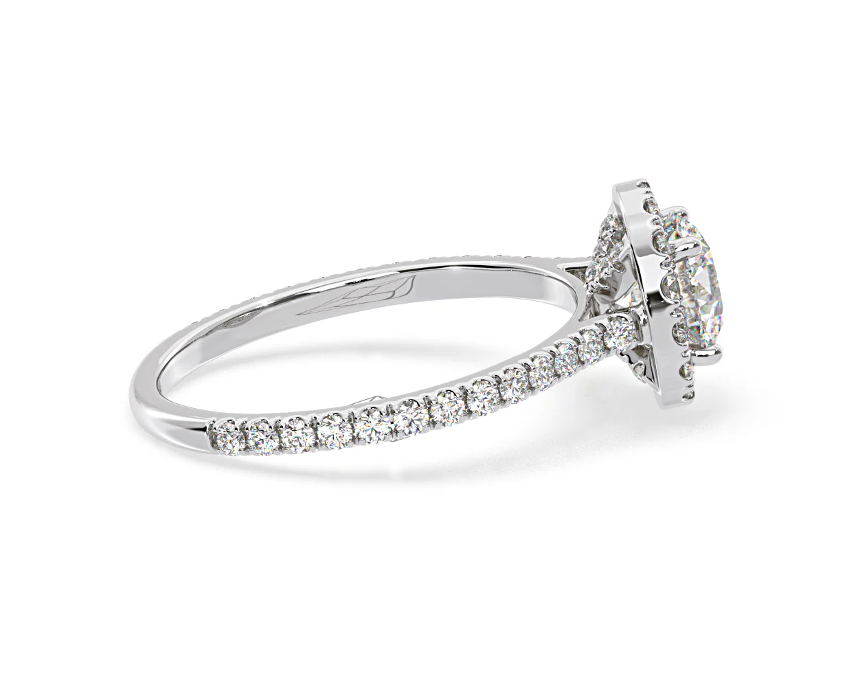 Reina GIA Diamond Halo Engagement Ring in Platinum 1.80ct G/SI2 - Image 146